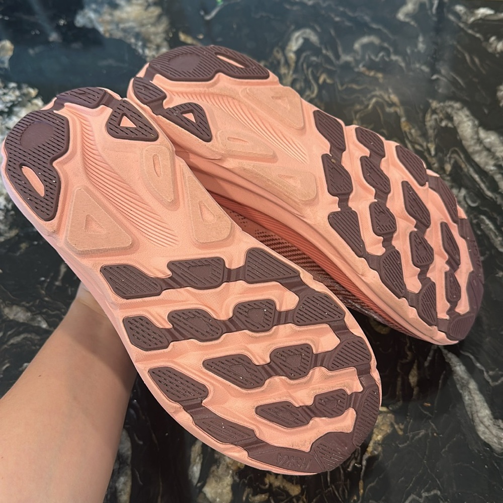 Hoka Women's Athletic Shoes in Coral and Pink - Picture 6 of 9